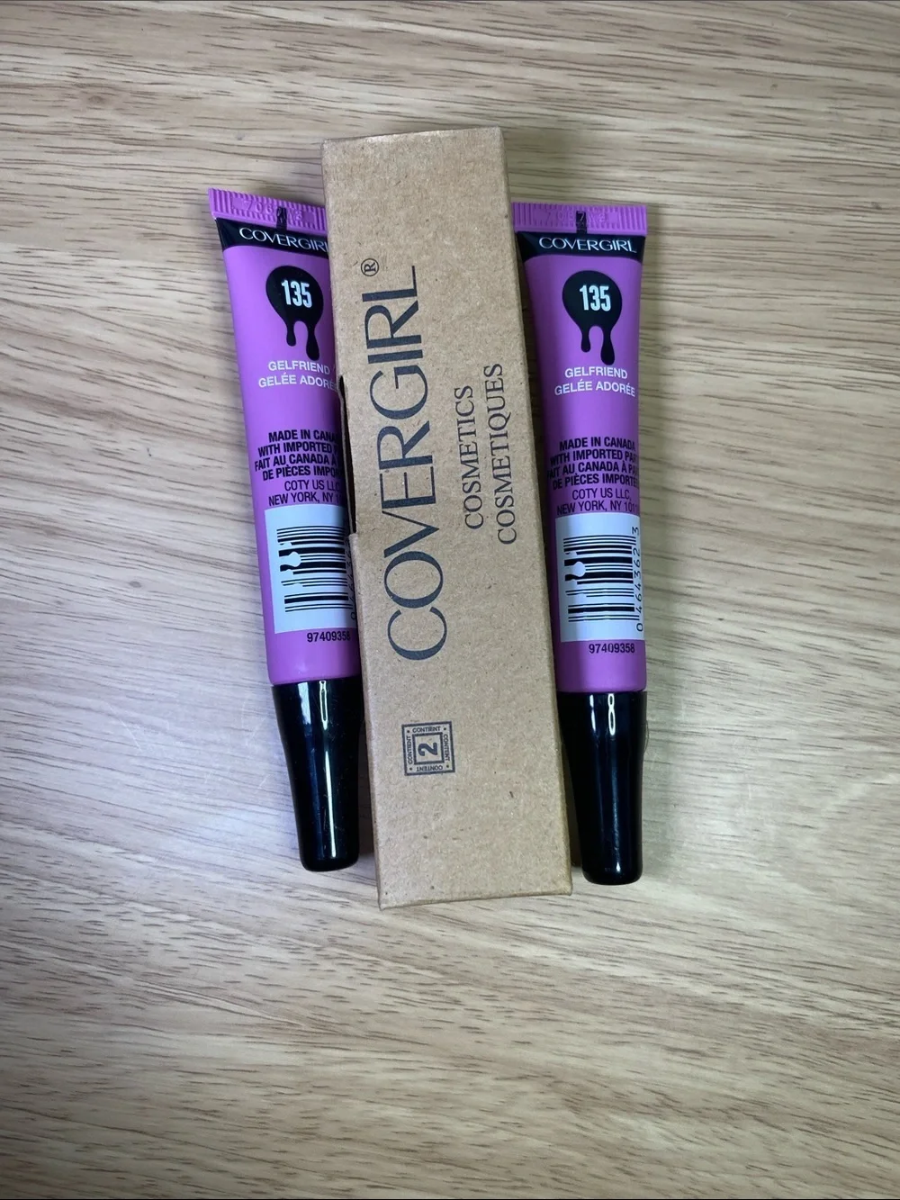 COVERGIRL Beige Cardboard Cosmetic Box 2 Packs